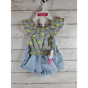 Penelope Mack Girls 2 Piece Outfit Set 12 Months NEW Summer Casual